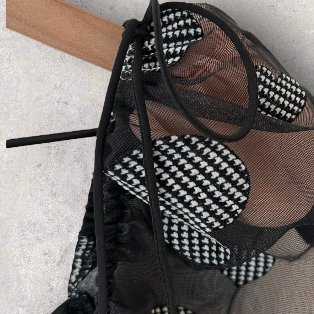 For Love & Lemons Alexandra Heart Mini Dress Mesh Cutout Size XS - Picture 12 of 16